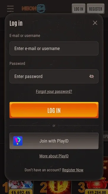 Neon54 login